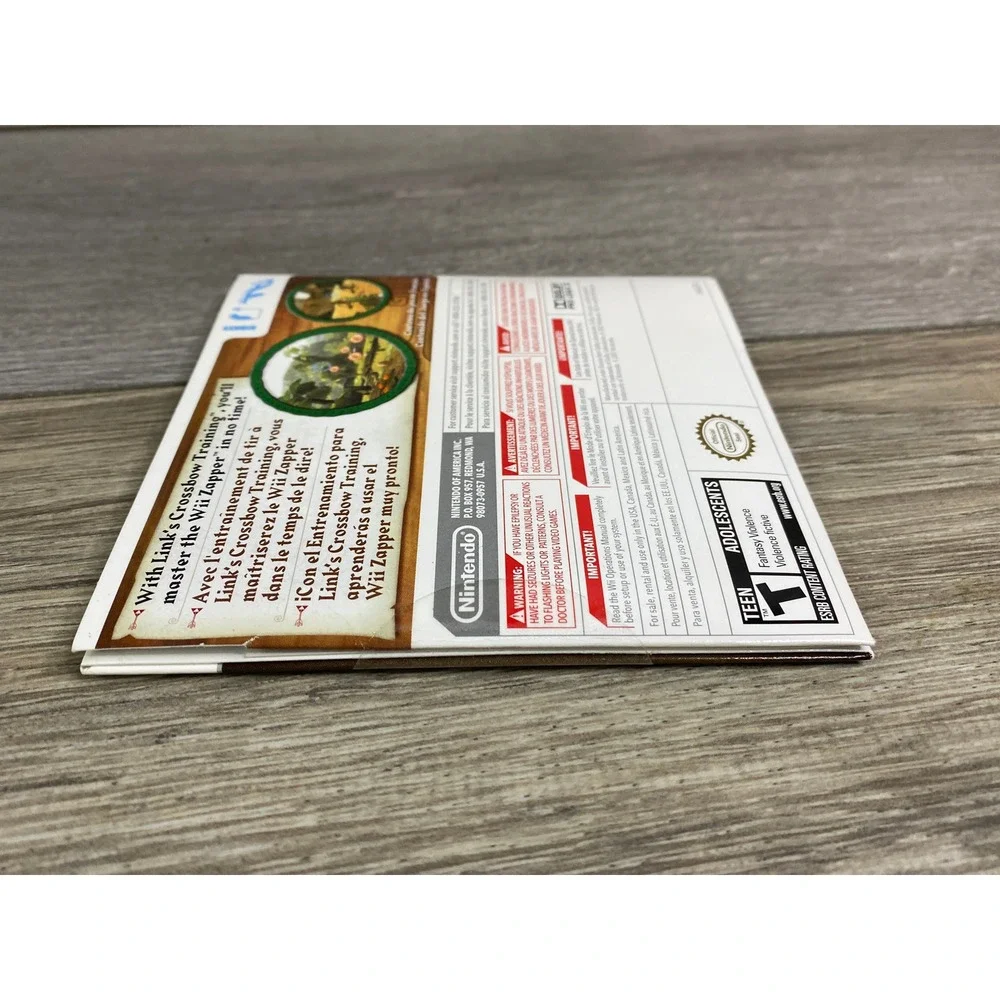 Nintendo Wii Links Crossbow Training Zelda Game Cardboard Sleeve‎ NTSC 2007